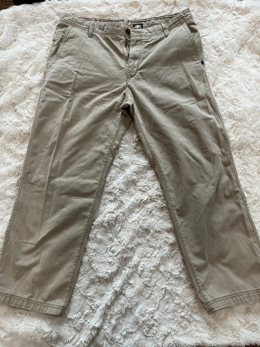 Timberland Men's Khaki Green Straight-Leg Chinos